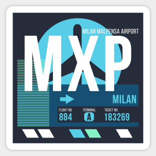 Milan (MXP) Airport // Sunset Baggage Tag Sticker